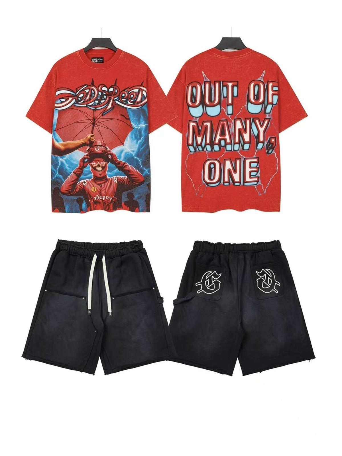 Godspeed Out Of Many Basketball T-Shirt & Shorts Set