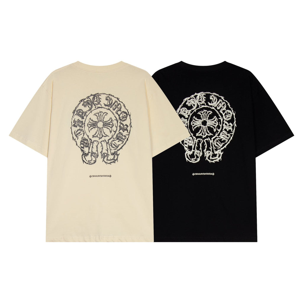 Chrome Hearts Sanskrit Horseshoe Cross Graphic T-Shirt