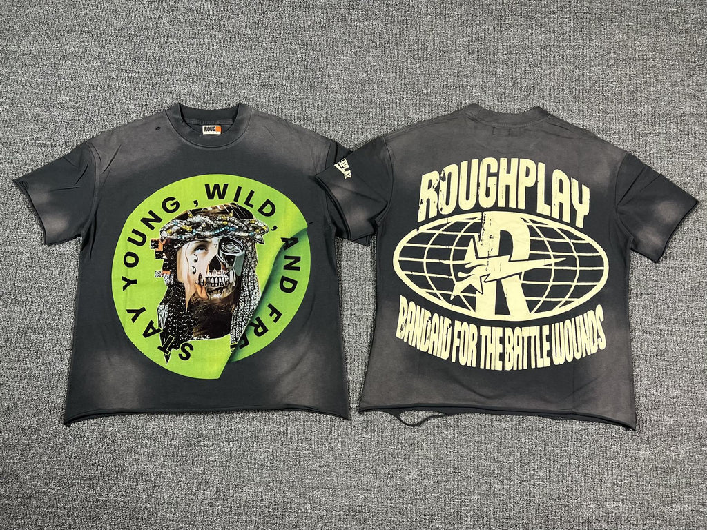 Rough Play Skull Graphic Short-Sleeve T-Shirt