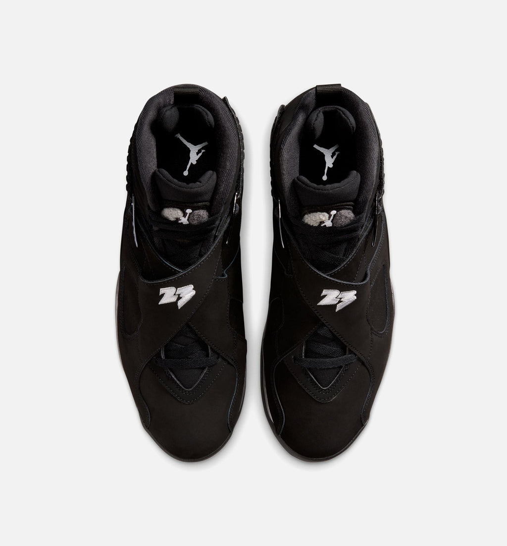 Air Jordan 8 Retro Chrome Black and Light Graphite Men's Sneakers