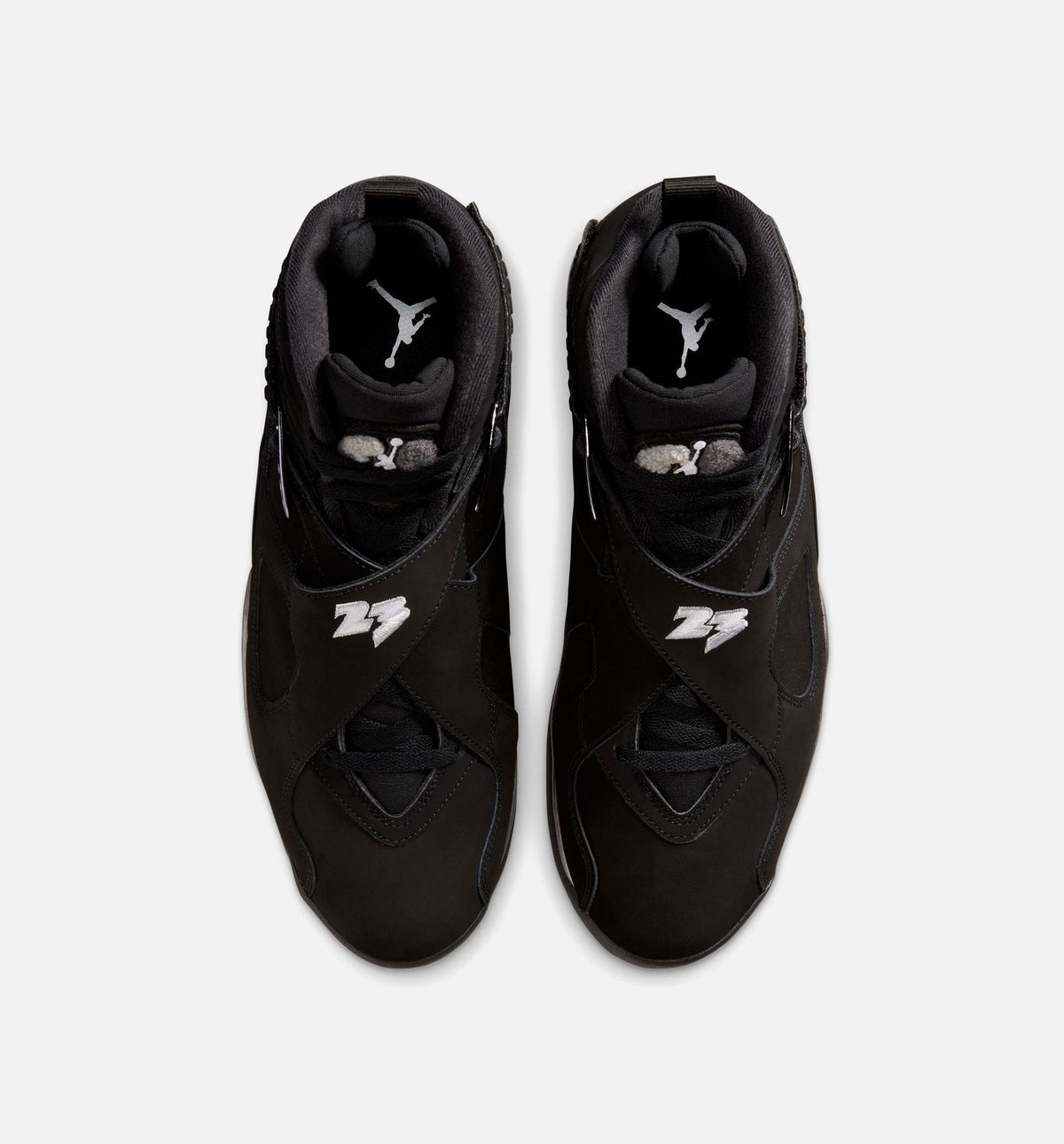 Air Jordan 8 Retro Chrome Black and Light Graphite Men's Sneakers