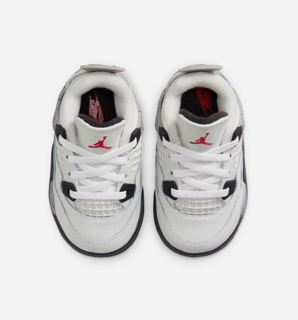 Air Jordan 4 Retro White Cement Infant & Toddler Sneakers