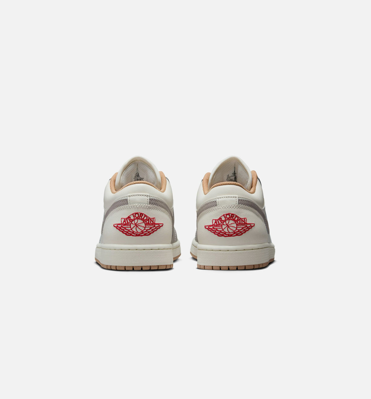 Air Jordan 1 Low Men's Lifestyle Shoe - Sail / Fire Red / College Grey / Hemp