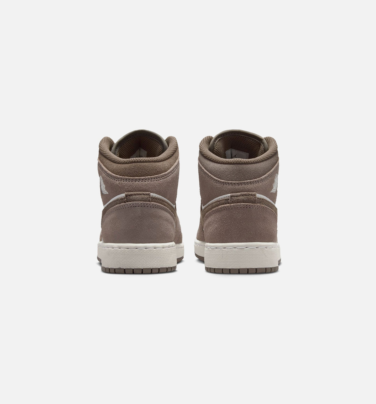 Air Jordan 1 Mid Grade School Sneakers – Enigma Stone / Olive Grey / Summit White
