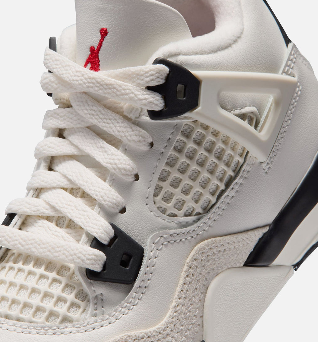 Air Jordan 4 Retro Flight Club | Preschool Lifestyle Shoe | Sail/Black/University Red