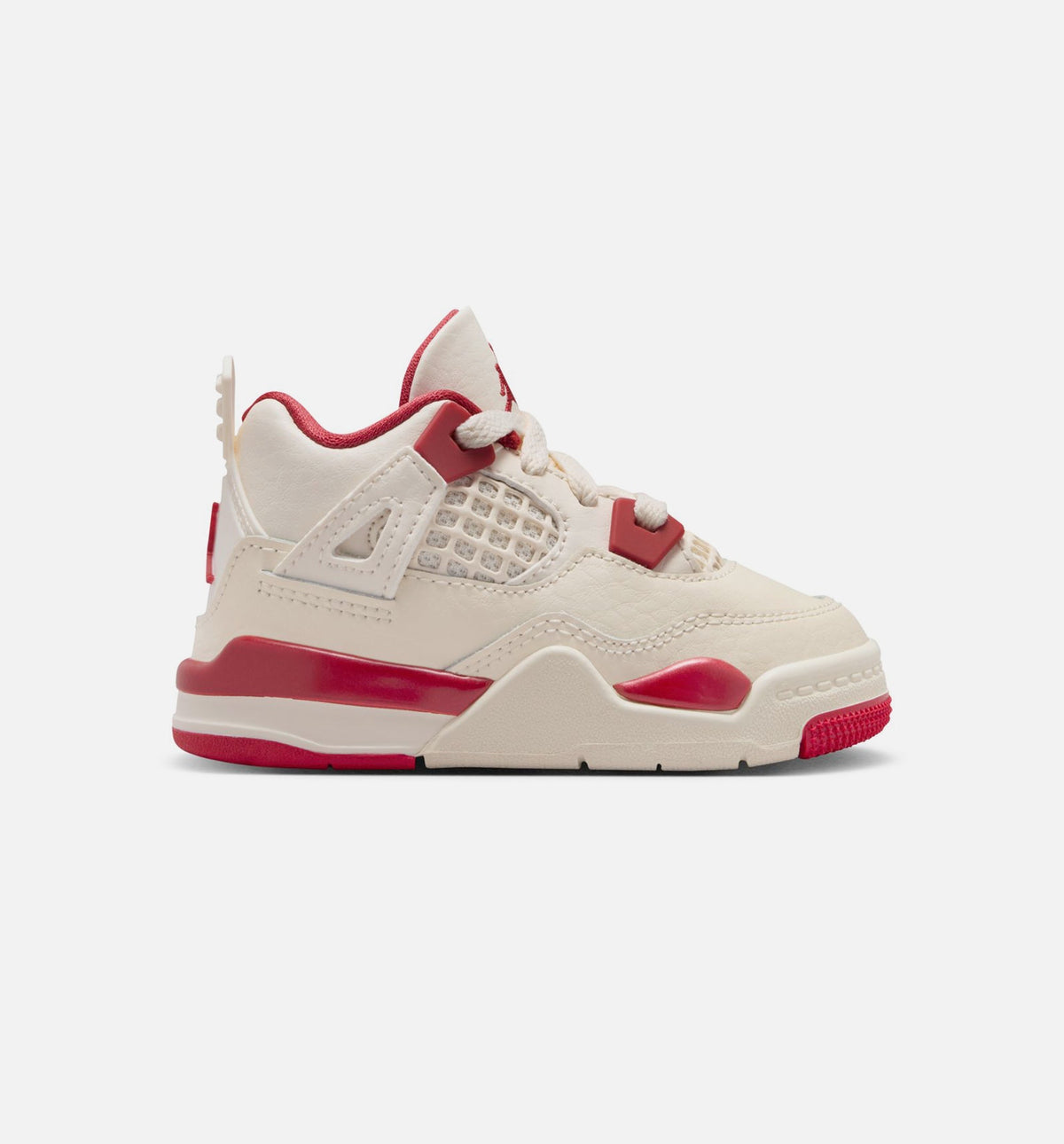 Air Jordan 4 Retro Valentine's Day Infant & Toddler Lifestyle Shoes - Light Ivory/Sierra Red/Intense Red