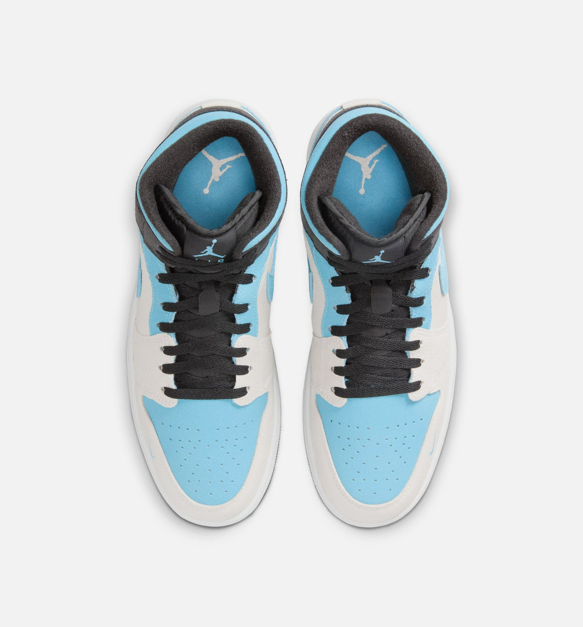 Air Jordan 1 Mid SE Men's Sneakers – Summit White / Blue Chill / Black