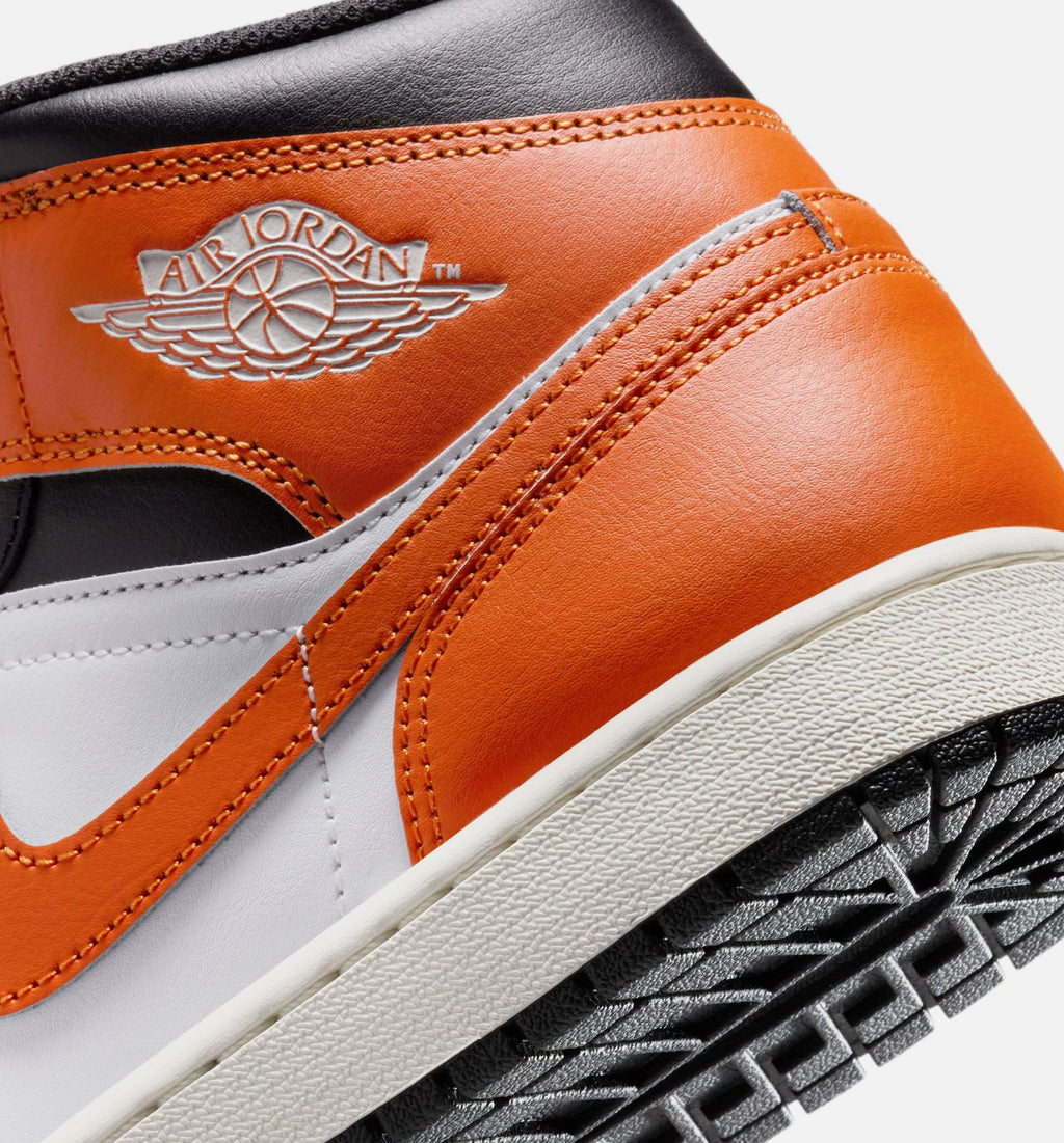 Air Jordan 1 Mid Men's Sneakers – Starfish / White / Sail / Black