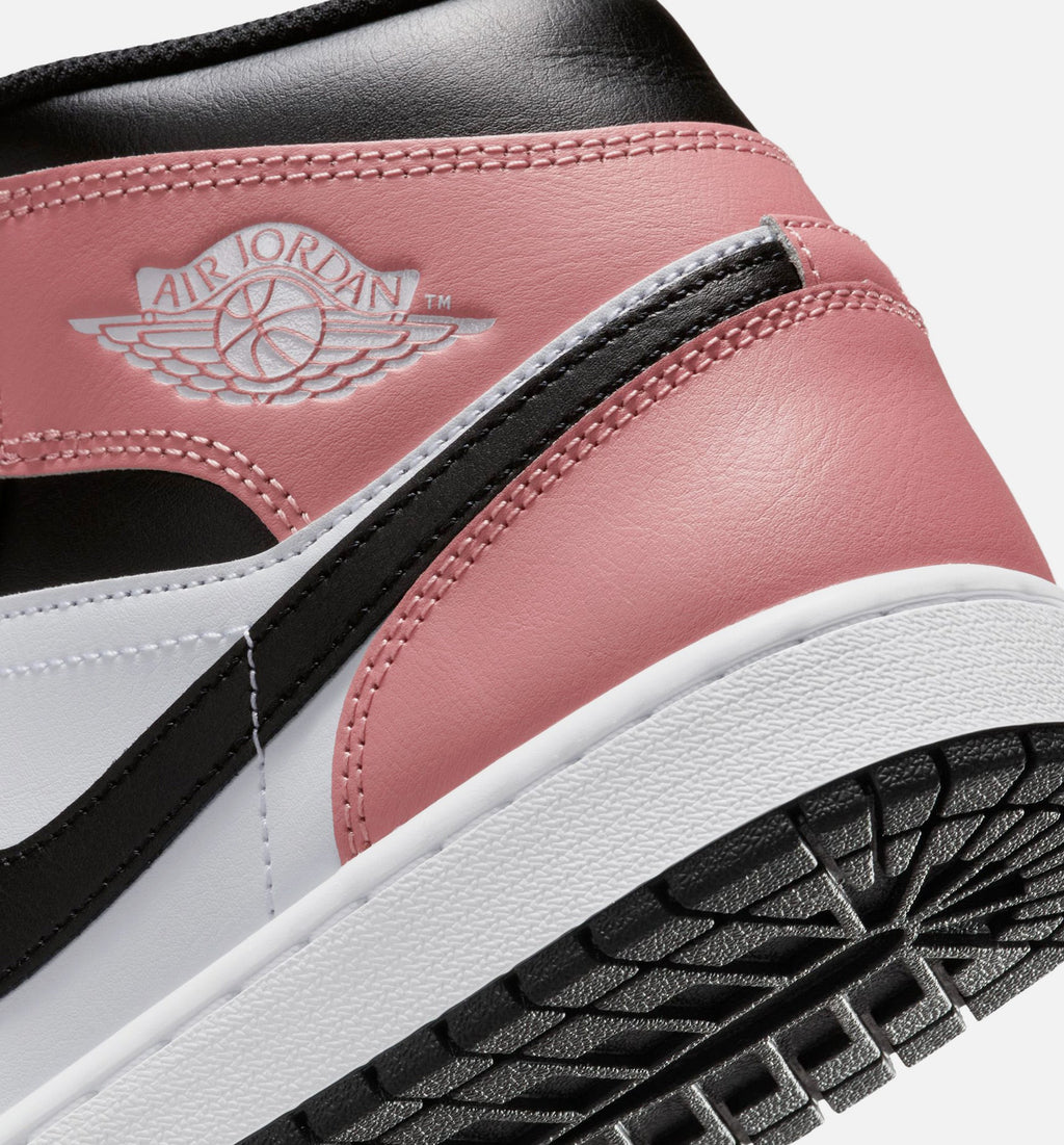 Air Jordan 1 Mid Men's Sneakers – White / Rust Pink / Black