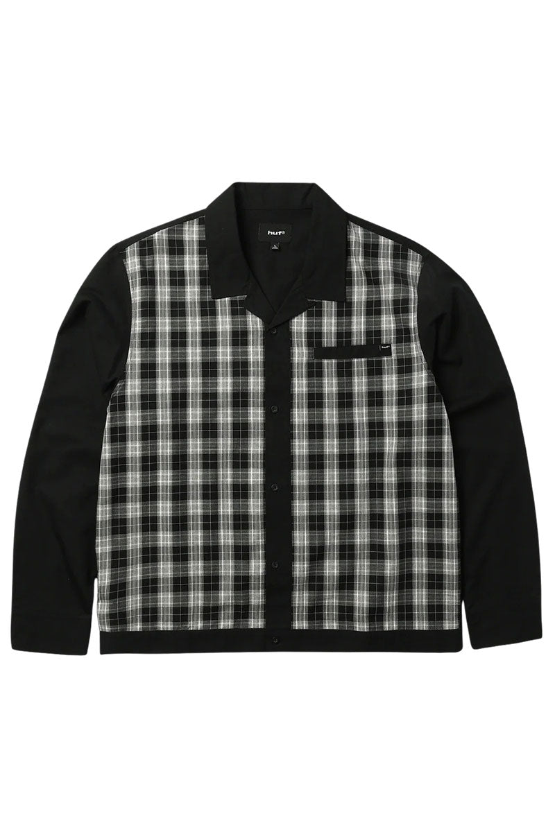 HUF COOLIDGE PLAID SHIRT L/S Black