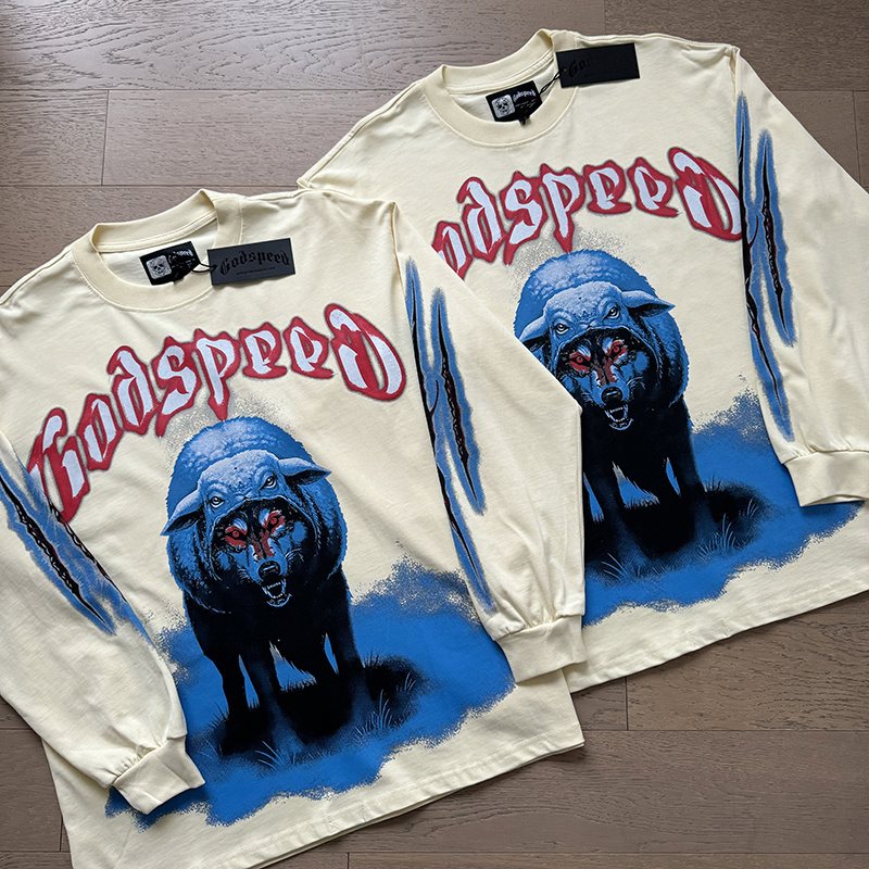 Godspeed Bear Graphic Long-Sleeve T-Shirt