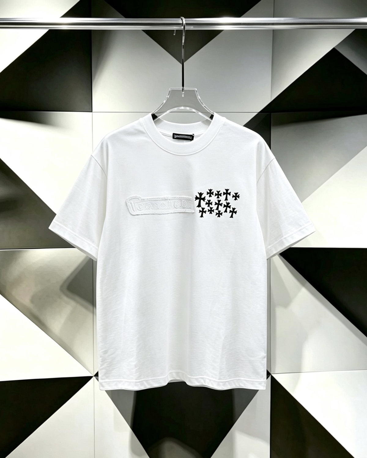 Chrome Hearts Clustered Cross Short-Sleeve T-Shirt