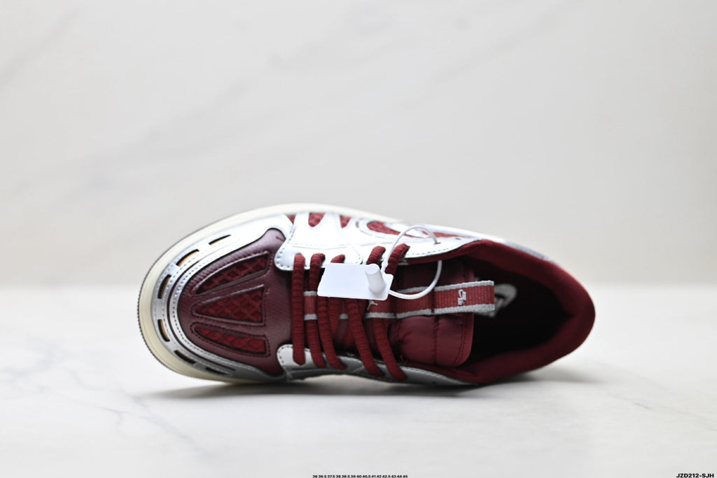 Nike Low-Top Sneakers Burgundy Silver Unisex Collaboration Edition Style 12