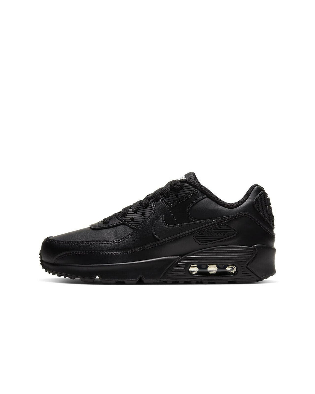Big Kid's Nike Air Max 90 LTR Black/Black-Black-White (CD6864 001)