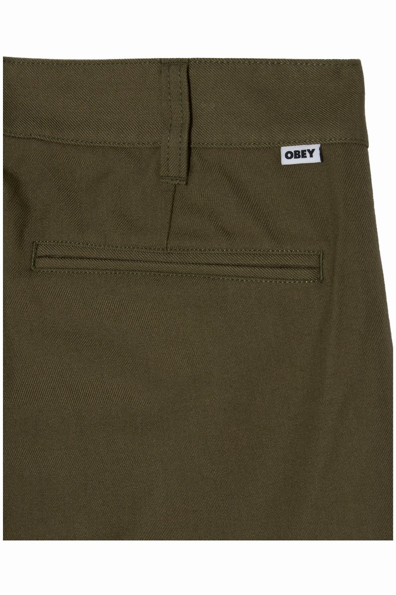 OBEY DEAN PLEATED PANT Stone Gray