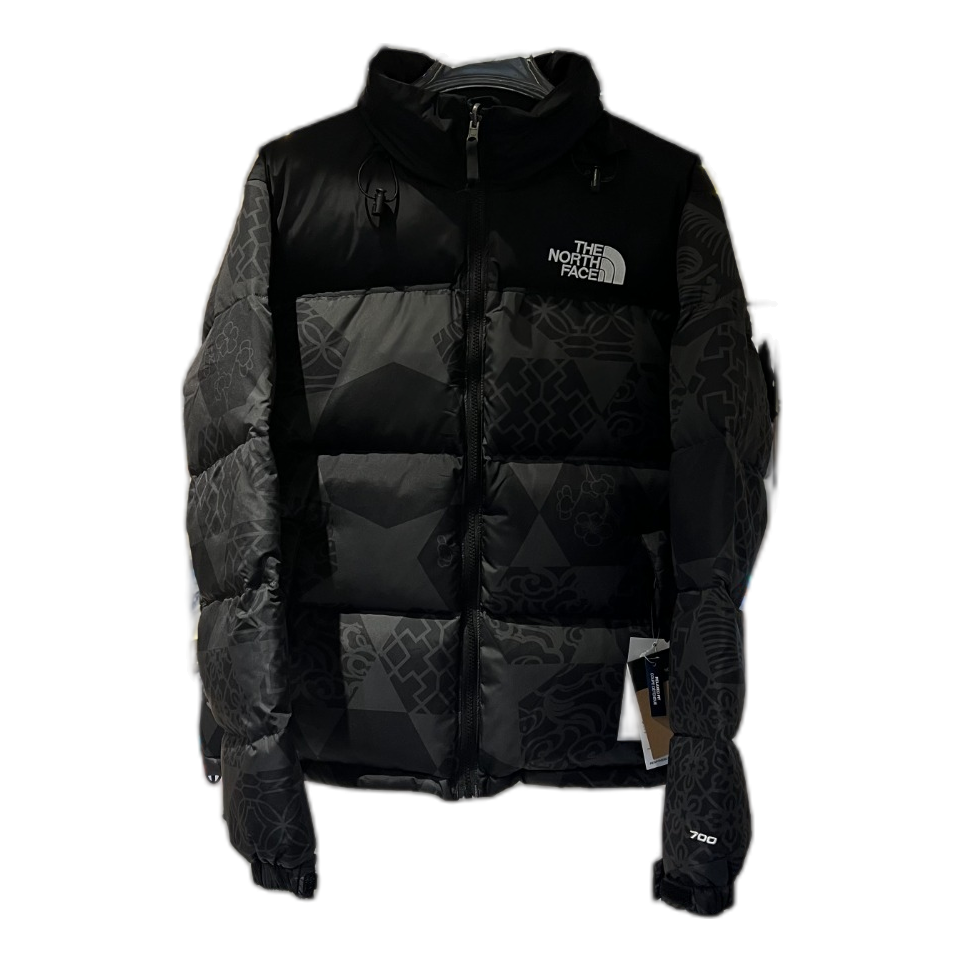 The North Face 1996 Retro Nuptse Patterned Puffer Jacket – Black