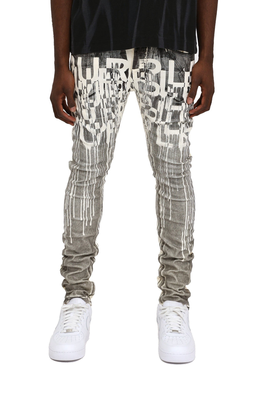 Purple Brand Reverse Black Foil Skinny Denim Pant