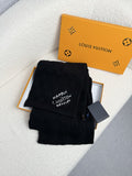 Louis Vuitton Black Logo Knit Scarf