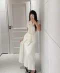 Ralph Lauren White Tie-Waist Polo Dress