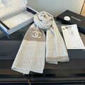 Chanel Two-Tone Knit Scarf