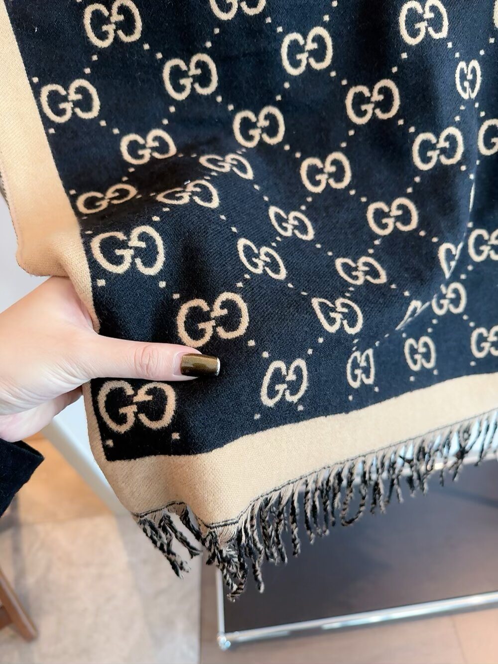 Gucci GG Fringe Scarf