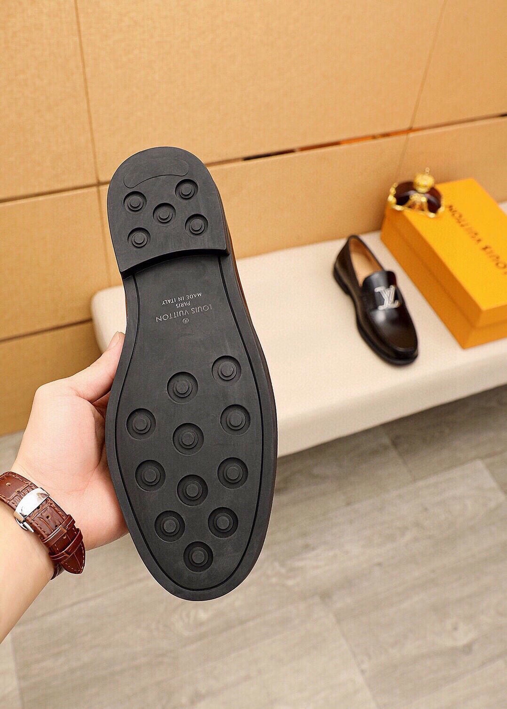 Louis Vuitton Black Logo Loafers