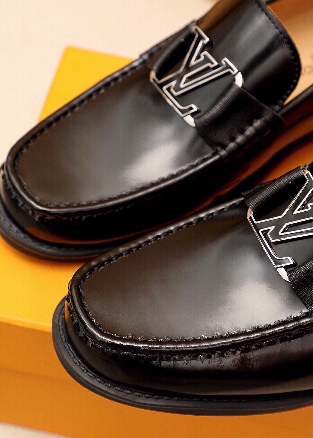 Louis Vuitton Black Logo Loafers