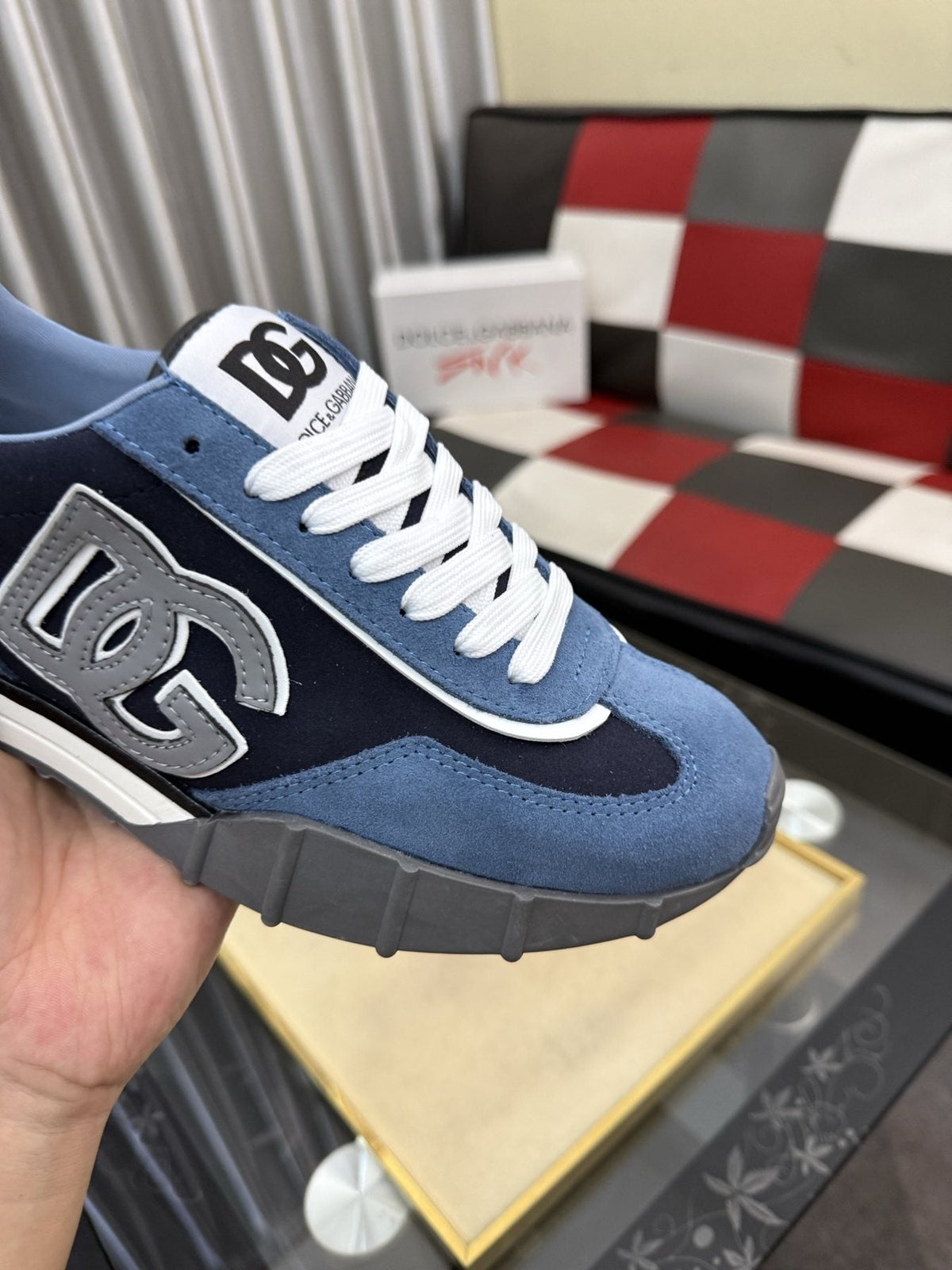 Dolce & Gabbana Blue DG Low-Top Sneakers