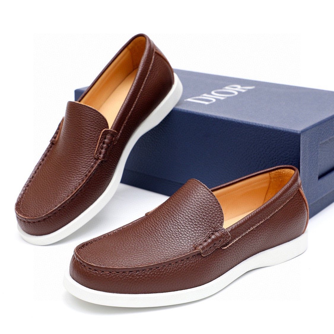 Dior Pebble-Grain Slip-On Shoes