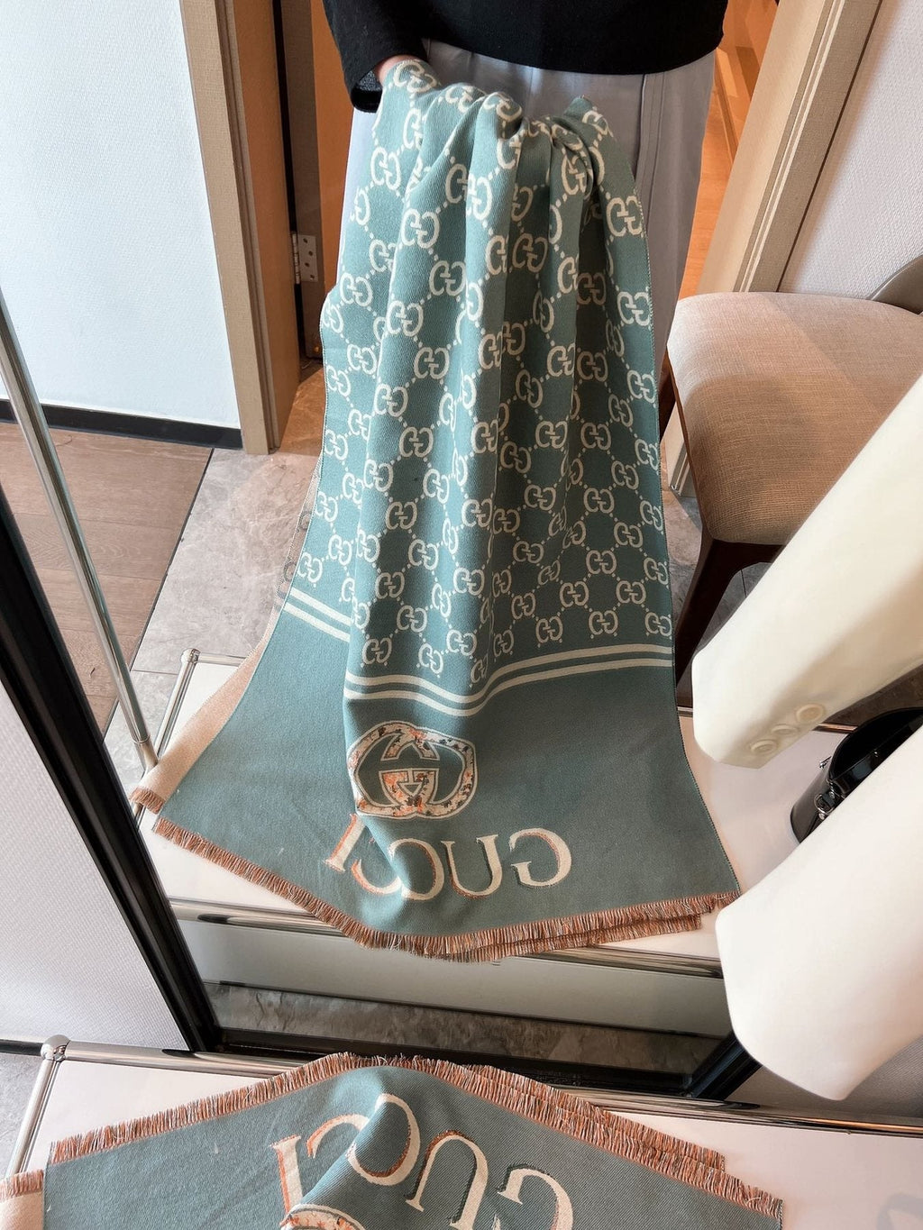 Gucci Jacquard Logo Scarf
