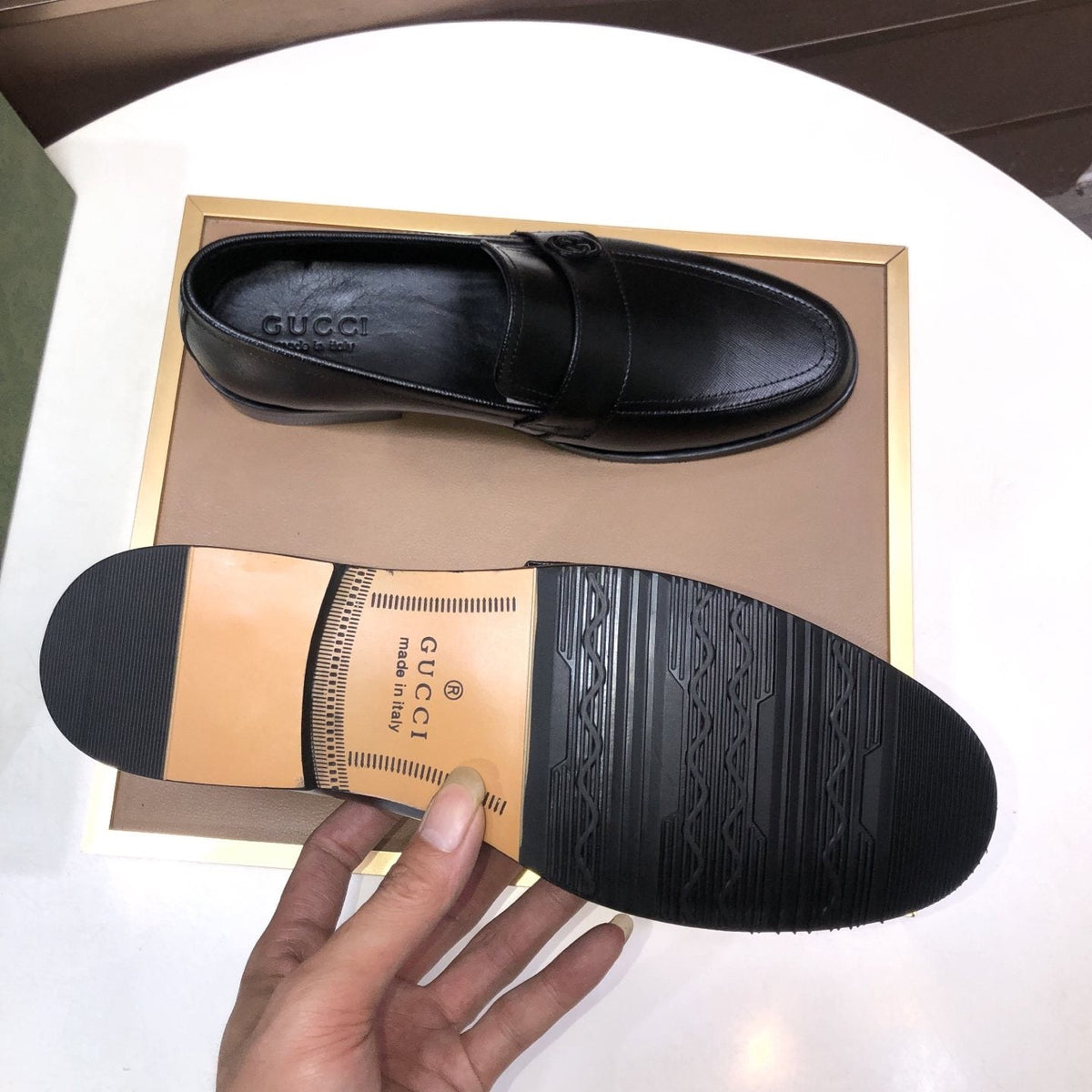 Gucci Black Leather Loafers