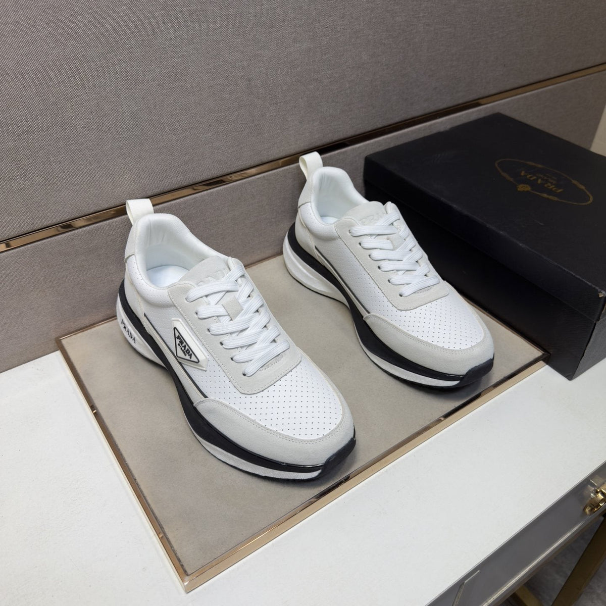 Prada Mesh Panel Sneakers
