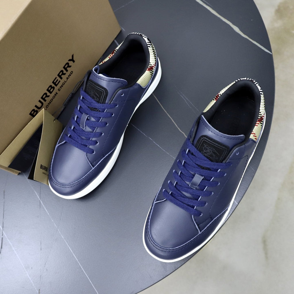 Burberry Check-Heel Low-Top Sneakers