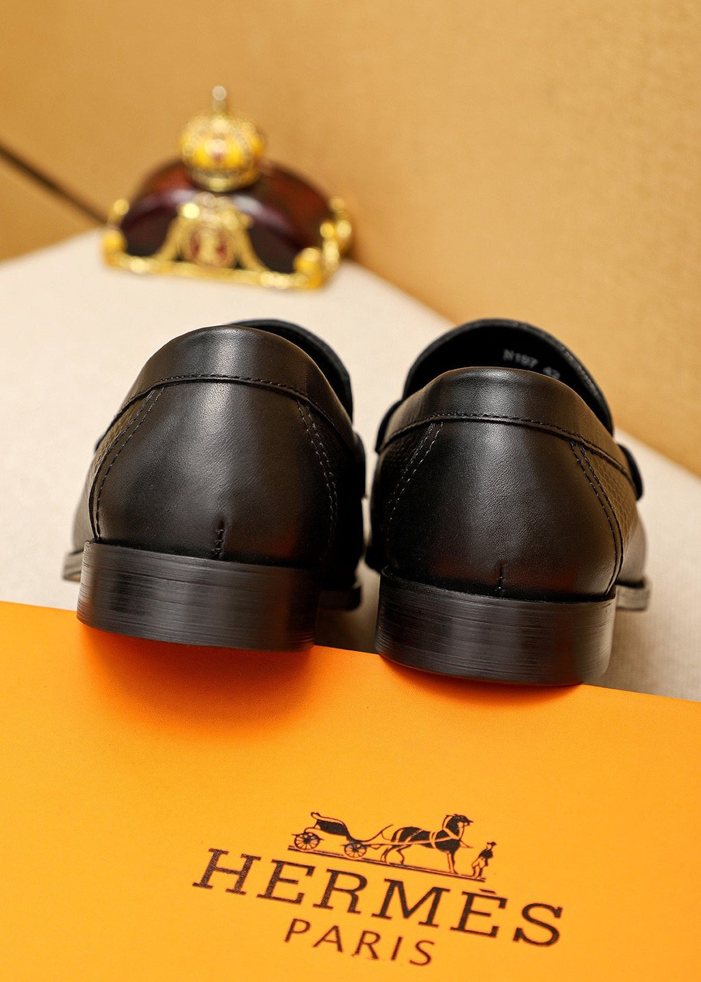 Hermès Textured Hardware Loafers