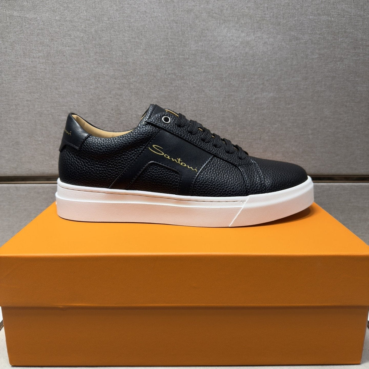Santoni Textured Low-Top Sneakers