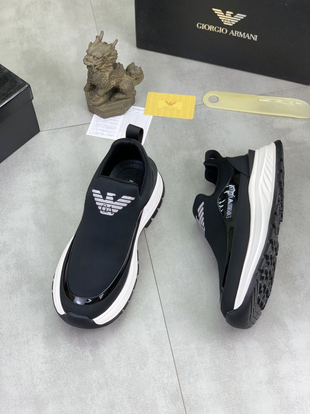 Giorgio Armani Contrast-Sole Slip-On Sneakers