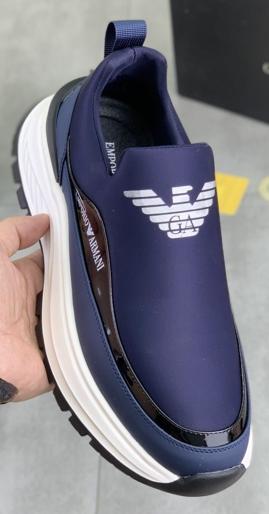 Giorgio Armani Contrast-Sole Slip-On Sneakers