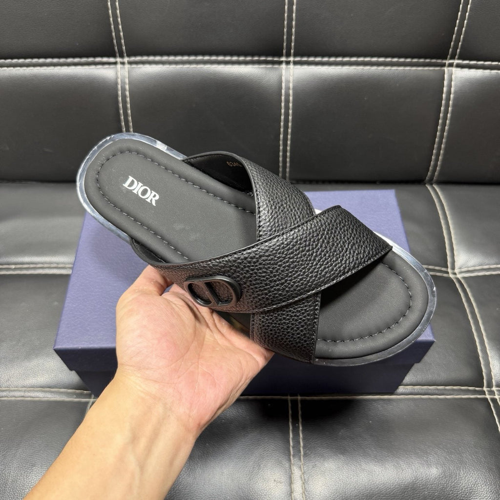Dior Cross-Strap Slide Sandals
