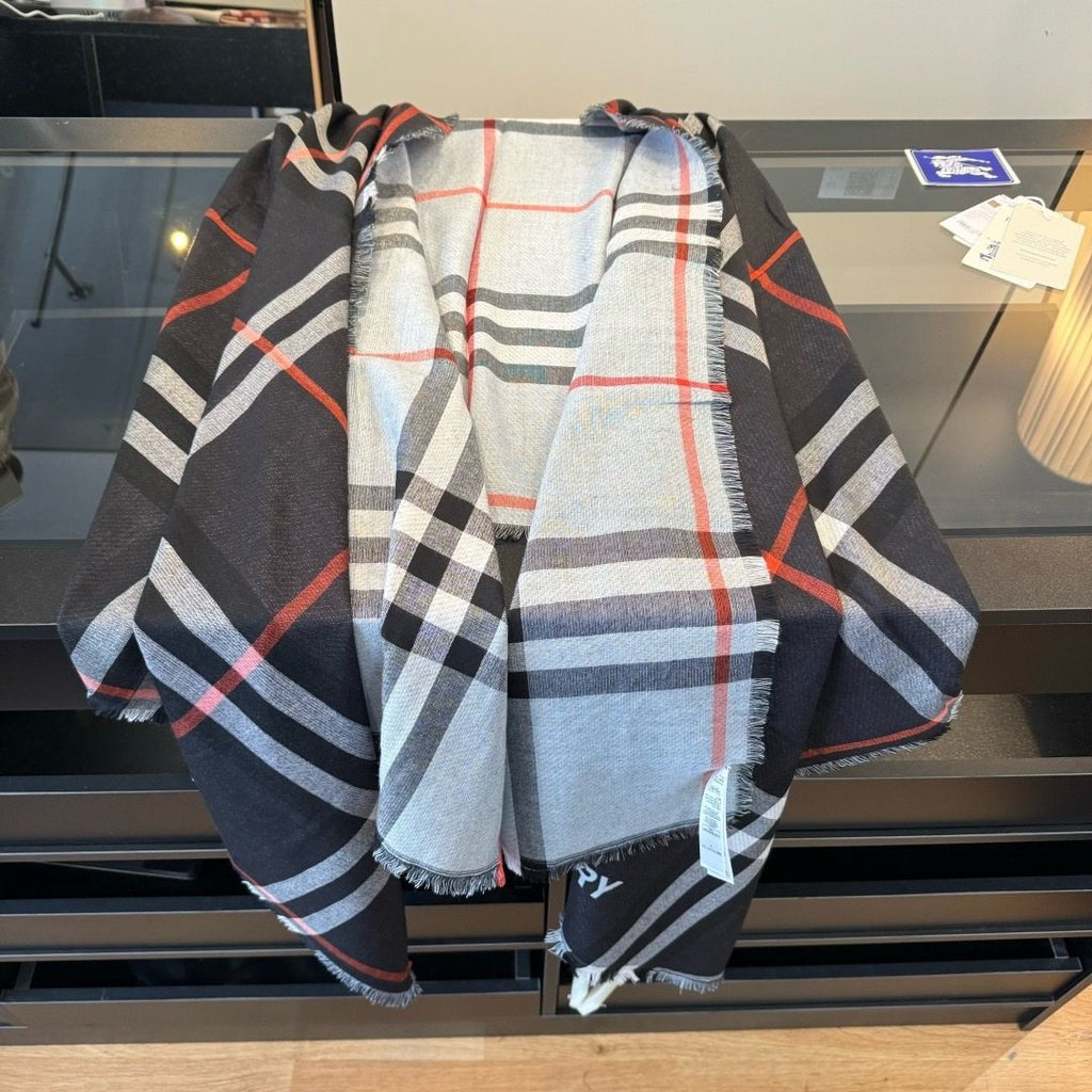 Burberry Plaid Fringe Scarf