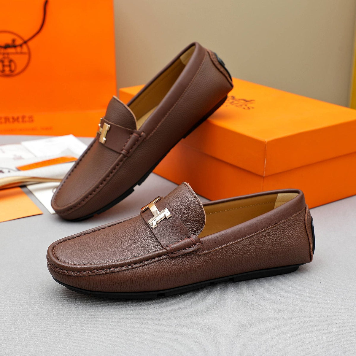Hermès H-Hardware Slip-On Loafers