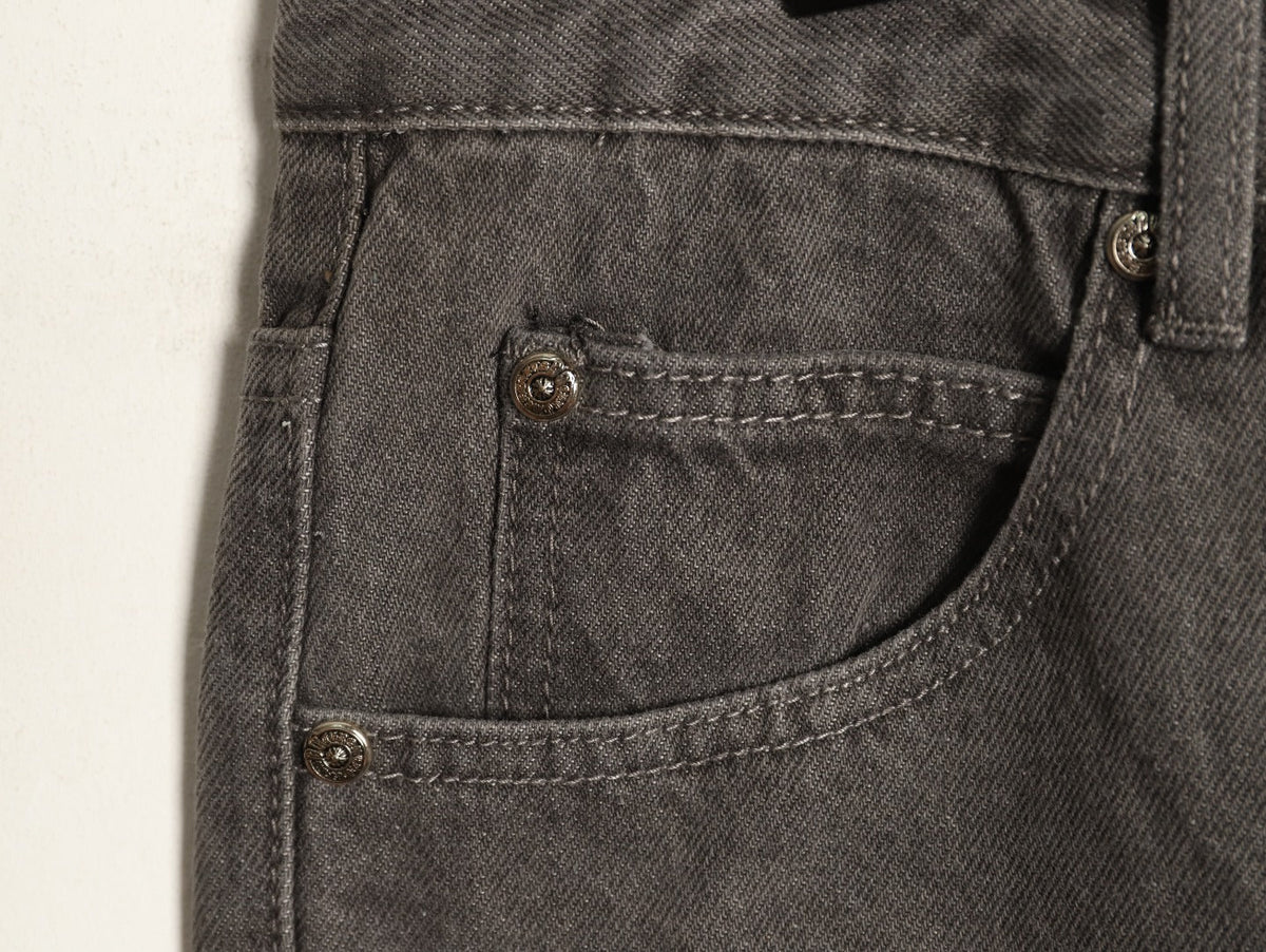 Chrome Hearts Cross-Motif Jeans with Back Lettering - Gray/Blue