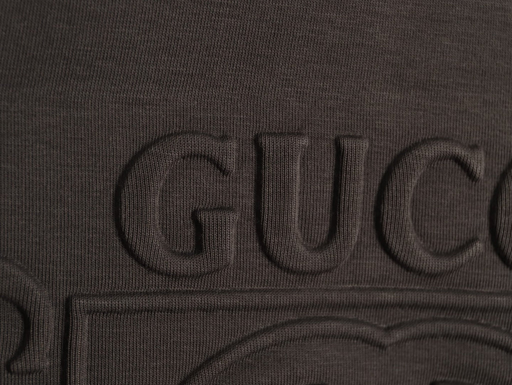 Gucci Interlocking G and Lettering Crewneck Sweatshirt - Dark Charcoal